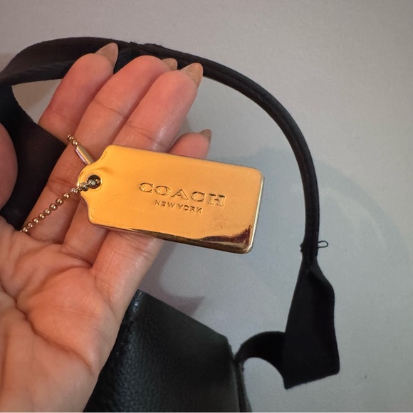 Coach Black Pebbled Leather Tote - Picture 6 of 7